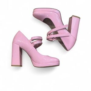 Steve Madden Pink Patent Leather Mary Jane Heels